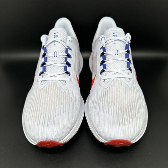 Nike Air Winflo 9 White Red Blue Athletic Running Shoes DD6203-006 Men's Sz 11.5 - Picture 2 of 10